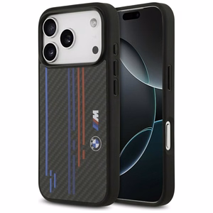 BMW M Kevlar Lines & Logo MagSafe Suojakuori iPhone 17 Prolle - musta