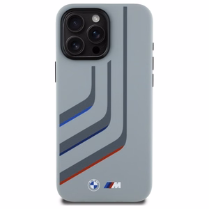 BMW Silikoninen Turning Lines MagSafe suojakuori iPhone 16 Pro Max:lle - harmaa