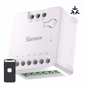 SONOFF MINI-D älykäs Wi-Fi Matter -kytkin (AC/DC 12-48V, potentiaalivapaa kosketin)
