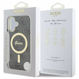 Guess IML 4G MagSafe Suojakuori iPhone 16 Plus:lle - musta