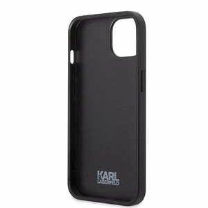 Karl Lagerfeld Flower Ikonik Karl suojakuori iPhone 13 minille - harmaa