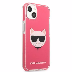 Karl Lagerfeld KLHCP13STPECPI iPhone 13 Mini 5.4" kovakuori fuksia Choupette Head