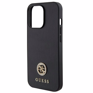 Guess Strass Metal Logo iPhone 13 Pro 6.1" Suojakuori - musta