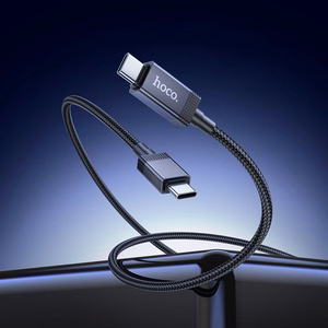 Kaapeli USB C - USB C Hoco 3A 60W näytöllä 1 m X118 musta