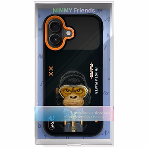 Nimmy Cool&Cute 2.0 Gorilla Suojakuori iPhone 17:lle - Musta