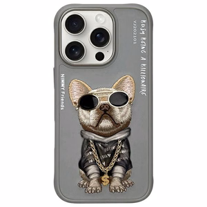 NIMMY Suojakuori GLASSES COOL DOG iPhone 16 Pro Max:lle harmaa