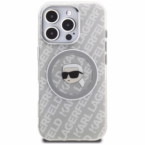 Karl Lagerfeld IML Karl Head Logo MagSafe suojakuori iPhone 16 Pro - harmaa