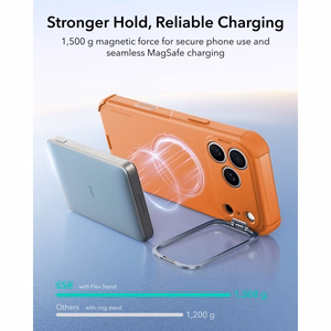 ESR Cyber Tough Kickstand MagSafe suojakuori malleille iPhone 18 Pro / 17 Pro, oranssi