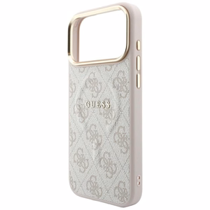 Guess Embossed 4G Classic MagSafe suojakuori mallille iPhone 17 Pro / 18 Pro – väri: vaaleanpunainen