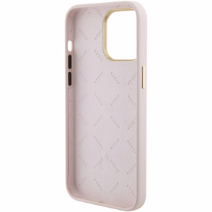 Guess Silicone Logo Strass 4G suojakuori iPhone 15 Pro Max:lle - vaaleanpunainen