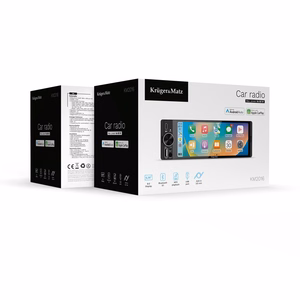 Kruger&Matz KM2016 1DIN CarPlay/AndroidAuto car radio