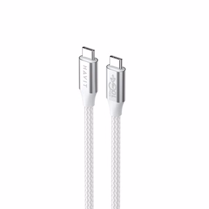 Havit CB6290 - USB Type C - USB Type C -kaapeli, 1 m (valkoinen/harmaa)