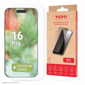 Karkaistu lasi 2D näytönsuoja täyspeitto iPhone 16 Pro, läpinäkyvä