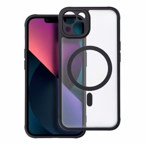 Suojakuori iPhone 13:lle Full Matte Mag Cover yhteensopiva MagSafe musta