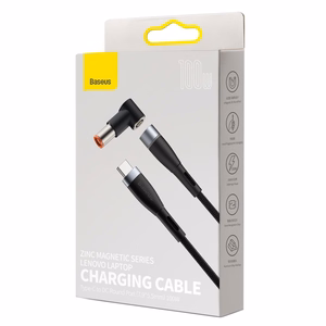 Baseus Zinc Magnetic Kaapeli - Type C - DC Lenovo 7,9x5,5mm - 100W 2 metriä (CATXC-Y01) musta