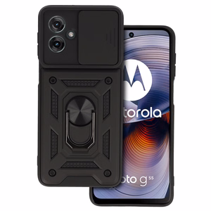 Slide Camera Armor Case for Motorola Moto G55 5G Black