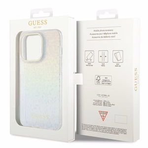 Guess IML Faceted Mirror Disco Iridescent -suojakuori iPhone 14 Pro Maxille - monivärinen