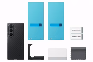 Samsung Galaxy Z Fold8 Ultra aramidikuituinen magneettisuojakuori ja 2 heijastusta vähentävää kalvoa, musta