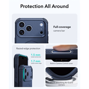ESR Cyber Tough MagSafe suojakuori malleille iPhone 18 Pro Max / 17 Pro Max, tummansininen