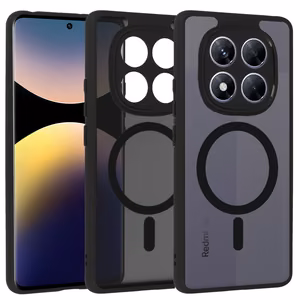 Full Matte Mag Cover Xiaomi Redmi Note 14 Pro 4G:lle musta