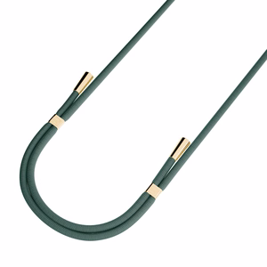 3mk EasyClip puhelimen kaulahihna, tummanvihreä (kultaiset osat)