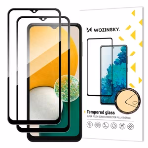 Näytönsuojalasi "Wozinsky 5D Full Glue" Samsung A136 A13 5G:lle, suojakuoren kanssa yhteensopiva, musta (2 kpl)