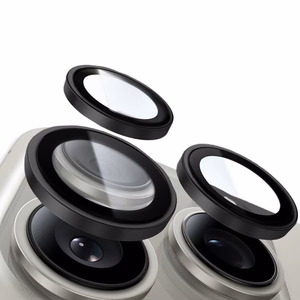 Tel Protect Titanium Lens 99% AR -mustat karkaistut suojalasit Apple iPhone 18 Pro- ja iPhone 18 Pro Max -puhelinten kameralinsseille (3 kpl)