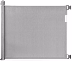 Momcozy M21SSAM08 – sisäänvedettävä lapsiportti, 140 cm, harmaa