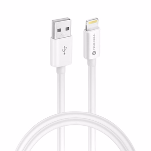Kaapeli USB A - Lightning Forcell F-Energy MFi 2,4A 12W 1 m C703 valkoinen
