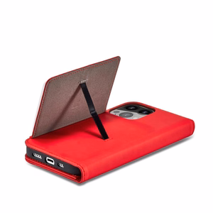 Magnet Card Case case for Samsung Galaxy S23+ flip cover wallet stand red