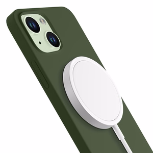 3mk Hardy Silicone MagCase Suojakuori iPhone 15 Plus:lle - vihreä