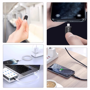 Wozinsky WALC-01 Lightning - USB-C Sovitin - Musta