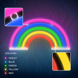 Neon LED valo RAINBOW 5 väriä FLNE14X Forever Light