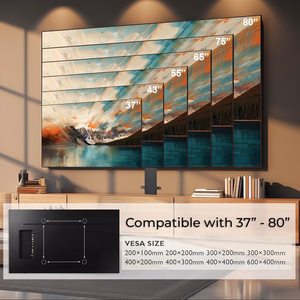 Maclean MC-866T älykäs moottoroitu sähköinen TV-nosto TUYA mobiilisovellus lattiakiinnike Alexa Google Home 37"-80" 60 kg kaappi VESA (EU-pistoke)