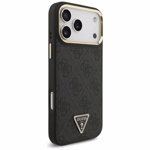 Guess 4G Triangle Logo MagSafe -suojakuori iPhone 17 Pro Max - musta ja kulta