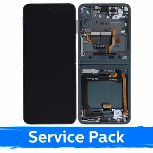 LCD-näyttö Samsung F711 Z Flip3 (SISEMPI) kehyksellä / vihreä / (Service Pack)