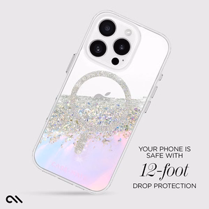 Case-Mate Karat Soap Bubble MagSafe suojakuori iPhone 16 Pro -laitteelle, helmiäishohtoinen