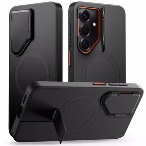 Tech-Protect Kevlar Aura MagSafe Suojakuori Samsung Galaxy S26:lle - musta ja oranssi