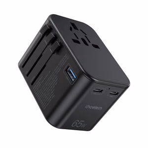 Yleiskäyttöinen matkalaturi Choetech PD5009 65W 2xUSB-C/USB-A musta