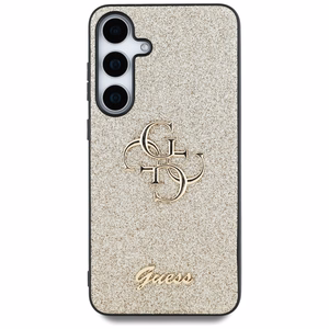 GUESS Suojakuori Samsung S25 Pluslle GUHCS25MHG4SGD (Fixed Glitter Big 4G) Kultainen