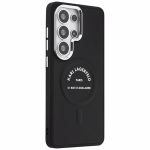 Karl Lagerfeld Suojakuori Embossed Ring RSG Logo MagSafe Samsung Galaxy S26 Ultra:lle musta