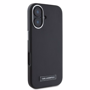 Karl Lagerfeld FW Metal Plate MagSafe Suojakuori iPhone 16:lle - Musta