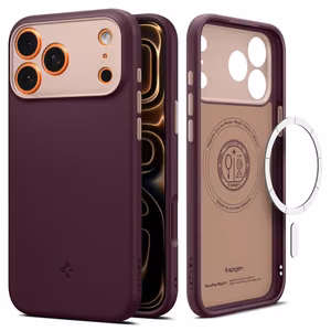 Spigen Nano Pop Mag MagSafe Suojakuori iPhone 17 Pro:lle - Burgundy Bean