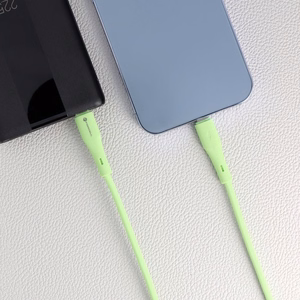 Kaapeli USB C - Lightning Forcell F-Energy PD 3A 27W Silikoninen 1 m C346 vihreä
