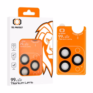 Tel Protect Titanium Lens 99% AR -mustat karkaistut suojalasit Apple iPhone 18 Pro- ja iPhone 18 Pro Max -puhelinten kameralinsseille (3 kpl)