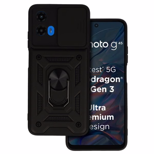 Slide Camera Armor Suojakuori Motorola Moto G45 5G:lle musta