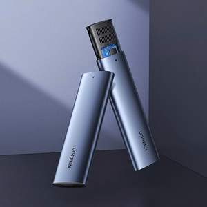 Ugreen M.2 SSD-kotelo USB 3.2 Gen 2 (SuperSpeed USB 10 Gbps) + USB Type-C kaapeli 0,5m harmaa (CM400 10902)