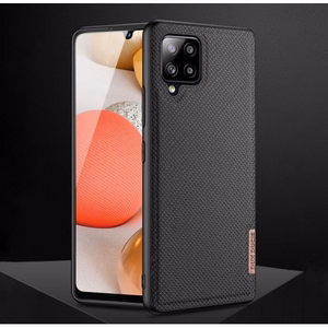 Dux Ducis Fino kotelo päällystetty nylon materiaalia Samsung Galaxy A42 5G harmaa