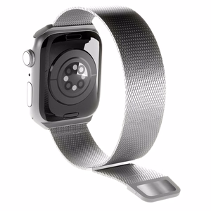 Puro Milanese Ruostumaton teräs Hihna Apple Watch 42 / 44 / 45 / 49 mm:lle - Hopeinen