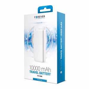 Forever varavirtalähde TB-100M 10000 mAh valkoinen